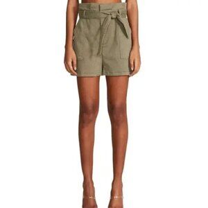 BB Dakota Steve Madden High Rise Waist Tie Paperbag Shorts Green Large